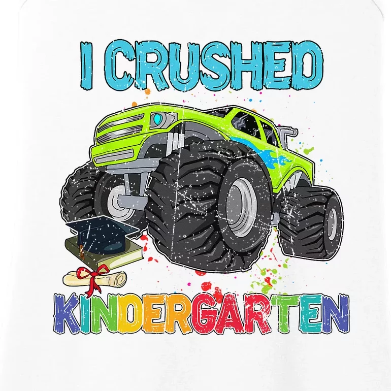 I Crushed Kindergarten Monster Truck Graduation Gifts Ladies Essential Tank