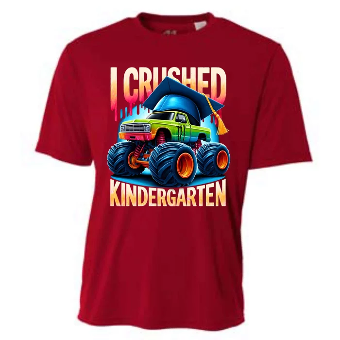 I Crushed Kindergarten Cute Monster Truck Hello Summer Cute Gift Cooling Performance Crew T-Shirt