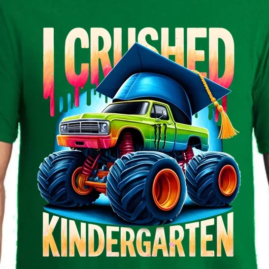 I Crushed Kindergarten Cute Monster Truck Hello Summer Cute Gift Pajama Set