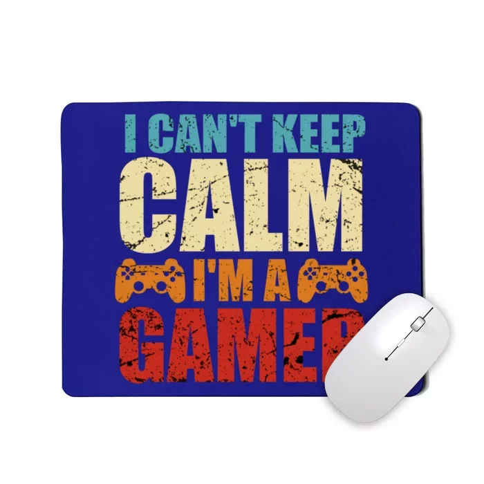 I Cant Keep Calm Im A Gamer Funny Retro Gaming Gift Mousepad