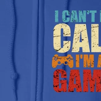 I Cant Keep Calm Im A Gamer Funny Retro Gaming Gift Full Zip Hoodie