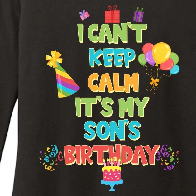 I Can't Keep Calm It's My Son's Birthday Womens CVC Long Sleeve Shirt