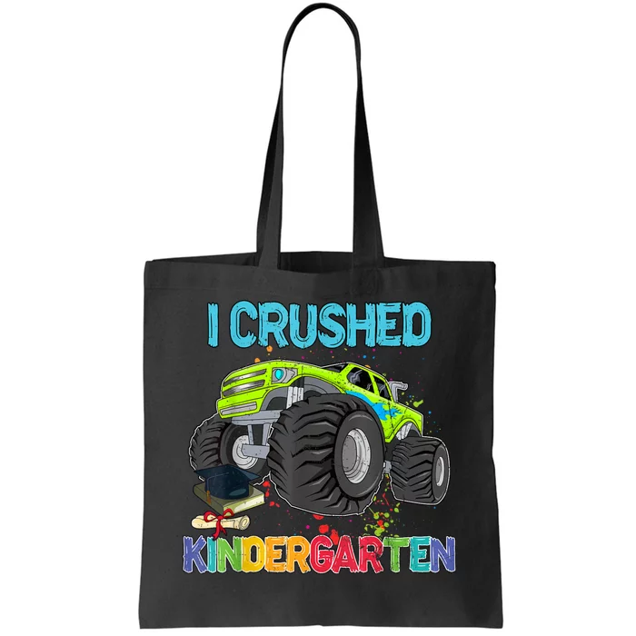 I Crushed Kindergarten Monster Truck Graduation Gifts Tote Bag