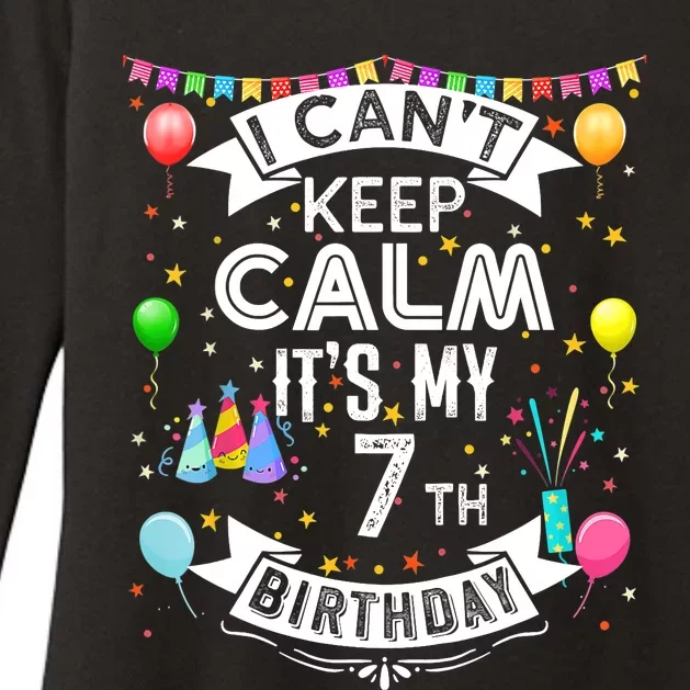 I Can't Keep Calm It's My 7th Birthday 7 Year Old Womens CVC Long Sleeve Shirt