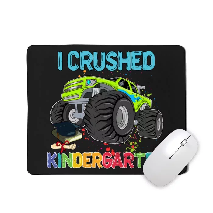 I Crushed Kindergarten Monster Truck Graduation Gifts Boy Mousepad