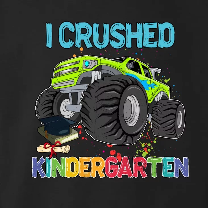 I Crushed Kindergarten Monster Truck Graduation Gifts Boy Toddler Hoodie