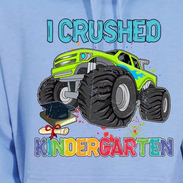 I Crushed Kindergarten Monster Truck Graduation Gifts Boy Unisex Surf Hoodie