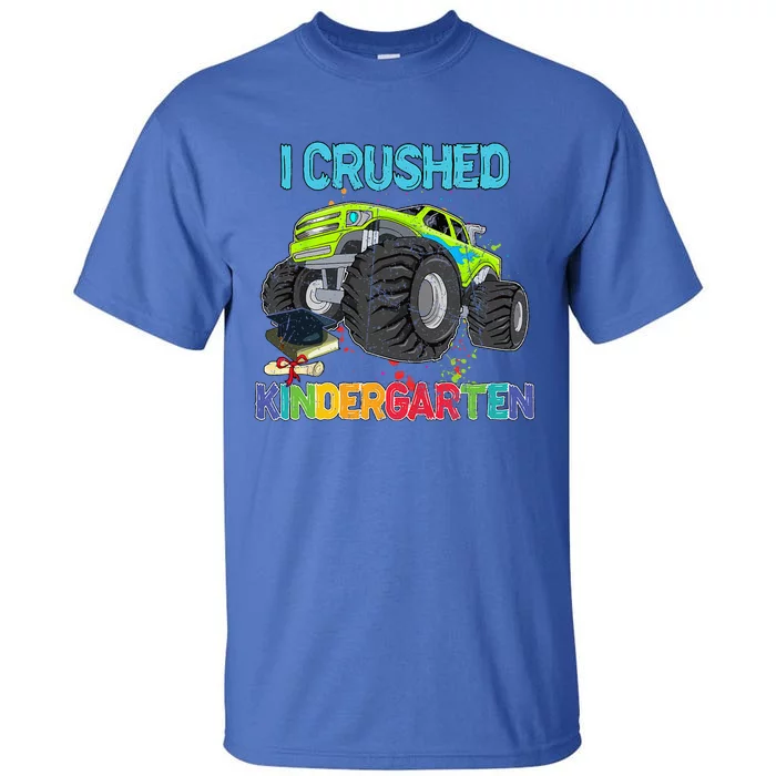 I Crushed Kindergarten Monster Truck Graduation Gifts Tall T-Shirt