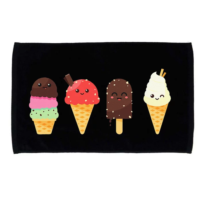 Ice Cream Lover s for Summer Microfiber Hand Towel