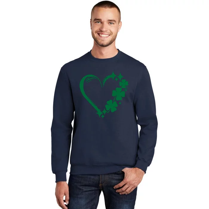 Irish Clover Love Heart St Patricks Day Tall Sweatshirt