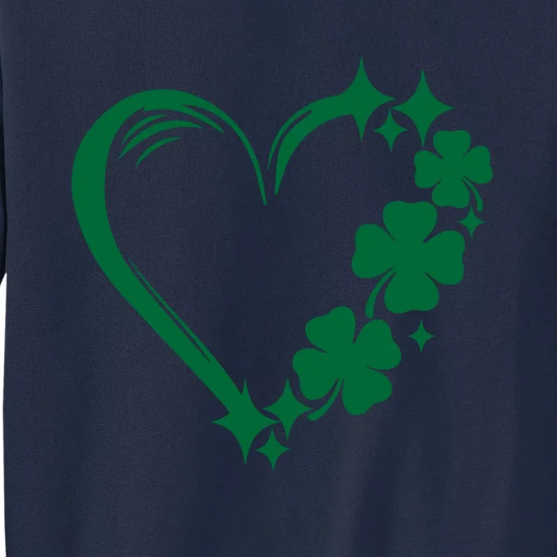 Irish Clover Love Heart St Patricks Day Tall Sweatshirt