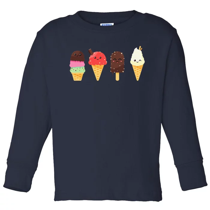 Ice Cream Lovers For Summer Toddler Long Sleeve Shirt