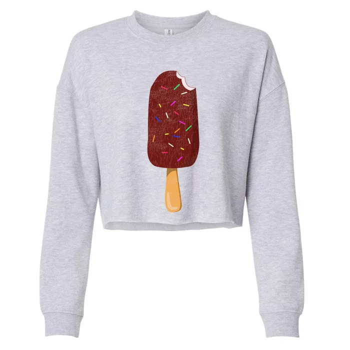 Ice Cream Lover Summer Vibes Beach Vacation Gift Cropped Pullover Crew