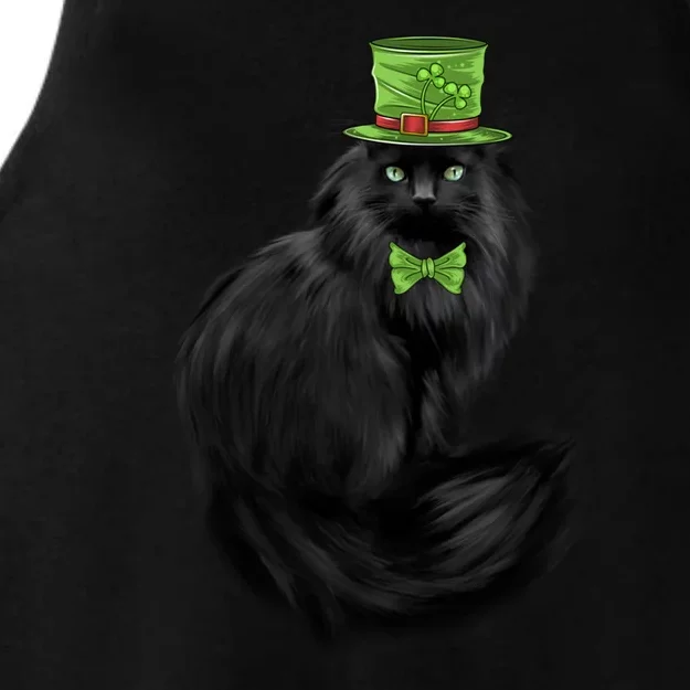 Irish Cat Lovers St Patricks Day Funny Gift Ladies Tri-Blend Wicking Tank