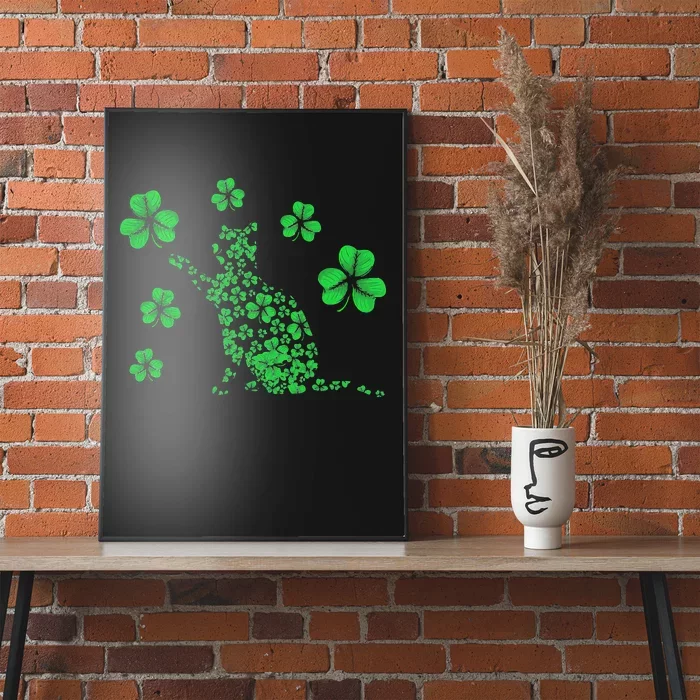 Irish Cat Lover Ireland Clover Shamrock St. Patrick's Day Poster