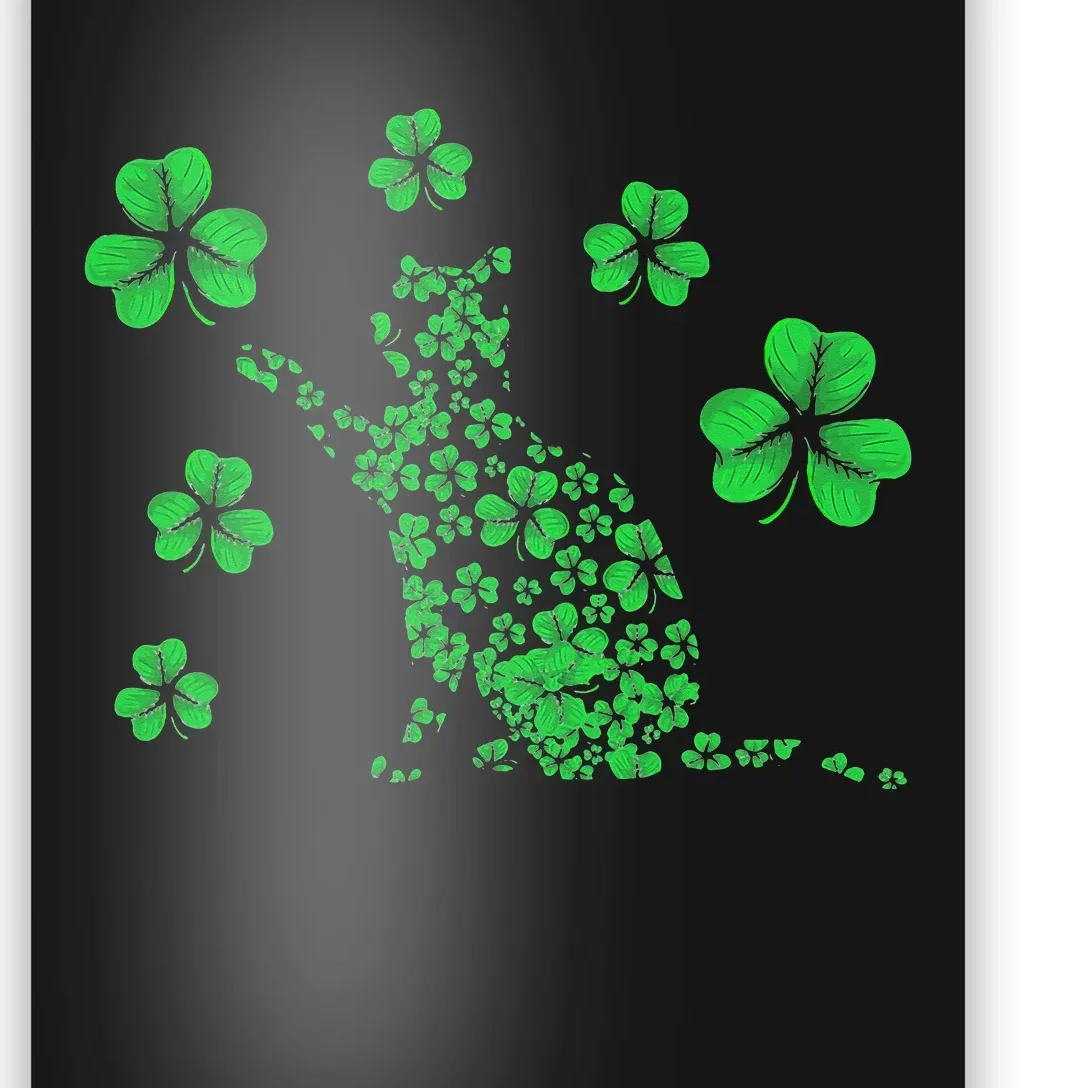 Irish Cat Lover Ireland Clover Shamrock St. Patrick's Day Poster