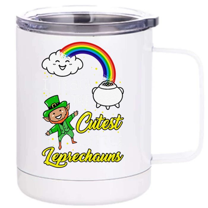 Ieachhe Cutest Little Leprechauns St Patrick Dayeacher Front & Back 12oz Stainless Steel Tumbler Cup