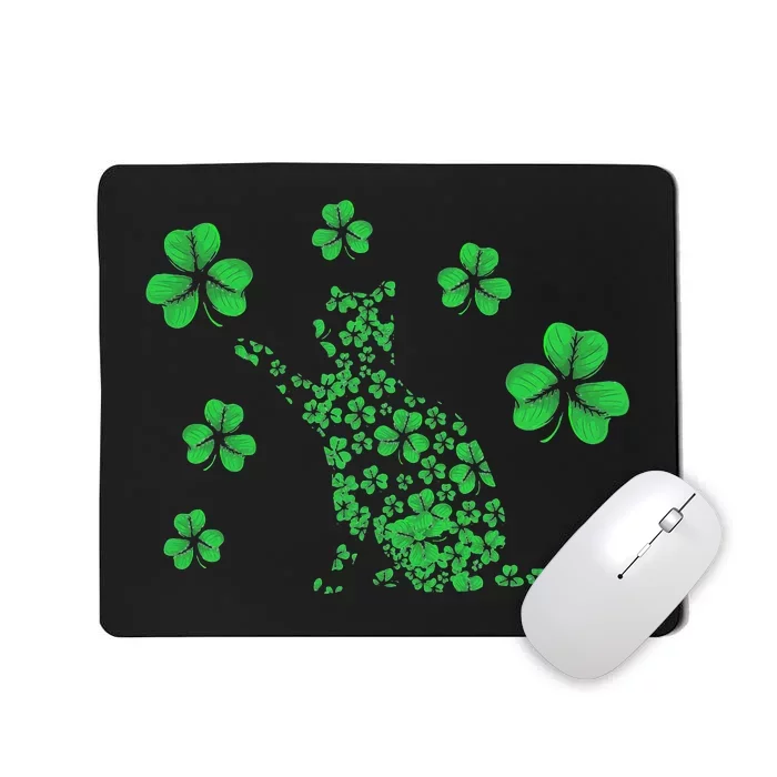 Irish Cat Lover Ireland Clover Shamrock St. Patrick's Day Mousepad