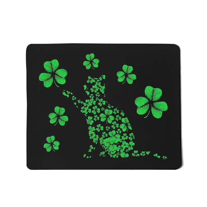 Irish Cat Lover Ireland Clover Shamrock St. Patrick's Day Mousepad