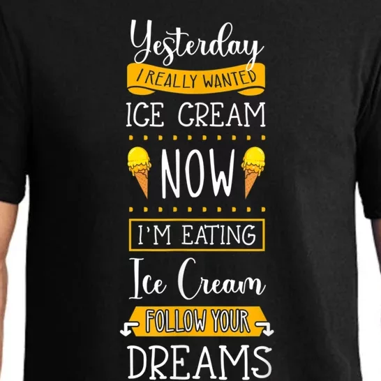 Ice Cream Lover Cone Sorbet Sweet Gelato Frozen Dessert Pajama Set