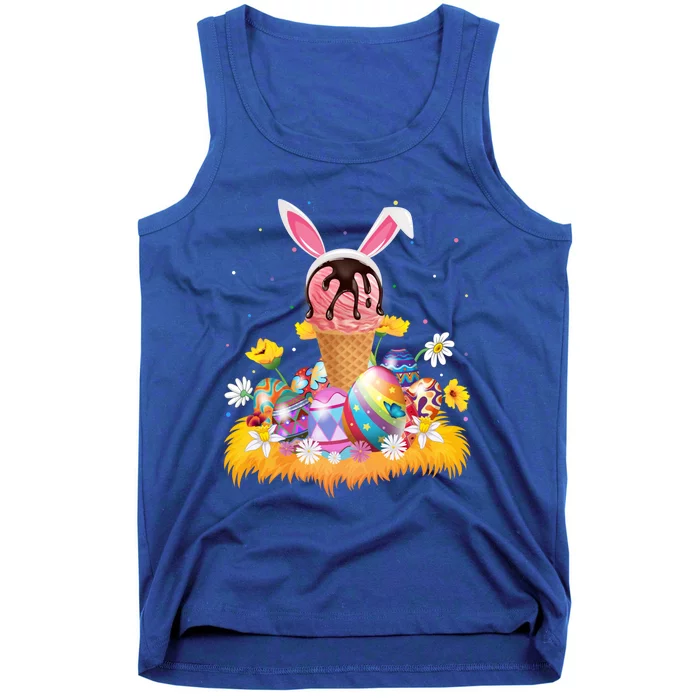 Ice Cream Lover Easter Egg Funny Ice Cream Easter Sunday Gift Tank Top