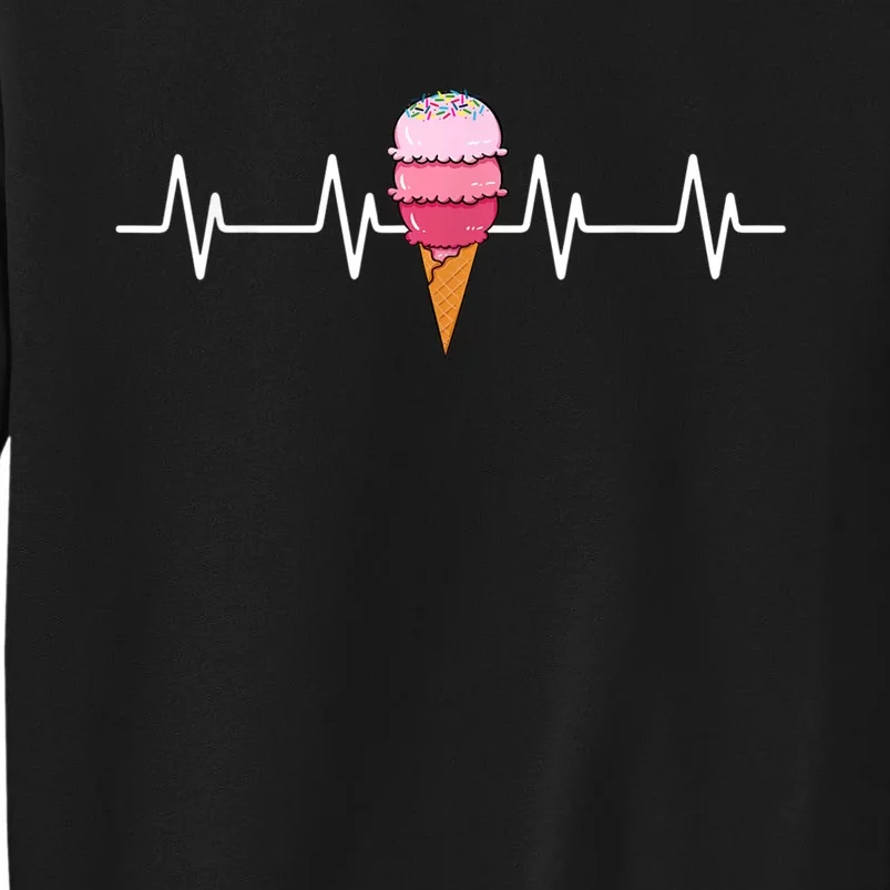 Ice Cream Lover Frozen Dessert Sweet Sorbet Cone Gelato Tall Sweatshirt