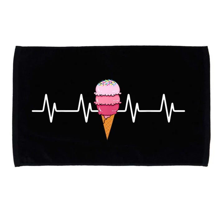 Ice Cream Lover Frozen Dessert Sweet Sorbet Cone Gelato Microfiber Hand Towel