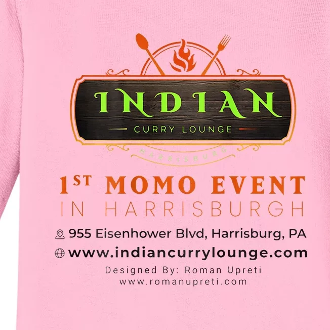 Indian Curry Lounge Momo Mania 1st Place Baby Long Sleeve Bodysuit