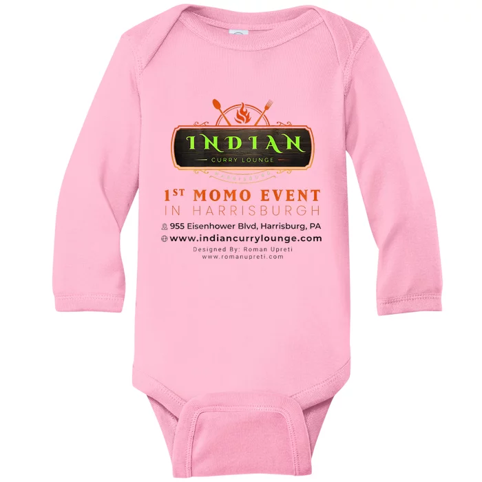 Indian Curry Lounge Momo Mania 1st Place Baby Long Sleeve Bodysuit