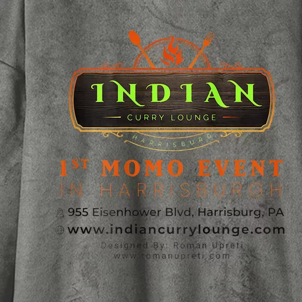 Indian Curry Lounge Momo Mania 1st Place Hooded Wearable Blanket