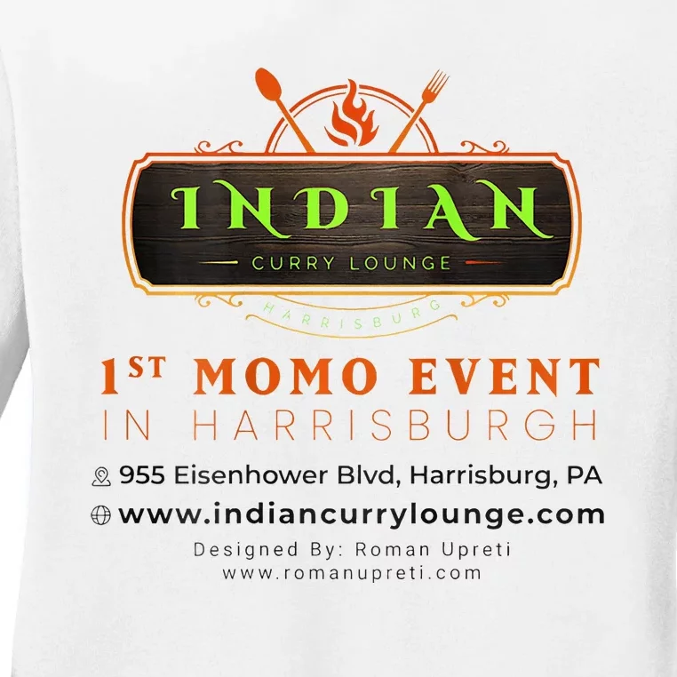 Indian Curry Lounge Momo Mania 1st Place Ladies Long Sleeve Shirt