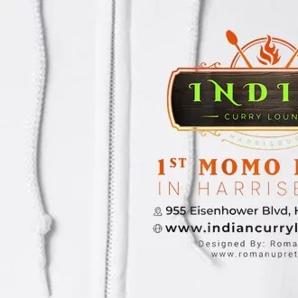 Indian Curry Lounge Momo Mania 1st Place Full Zip Hoodie