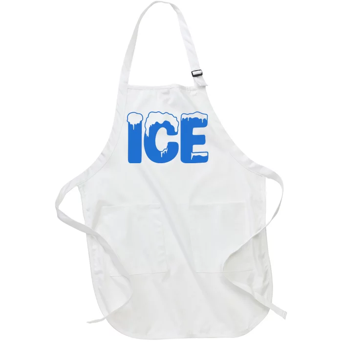 Ice Costume Logo Halloween Full-Length Apron With Pocket