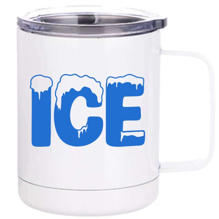 Ice Costume Logo Halloween Front & Back 12oz Stainless Steel Tumbler Cup