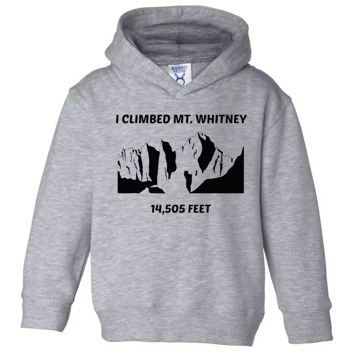 I Climbed Mt Whitney Toddler Hoodie