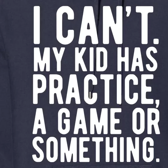 I Cant My Kid Has Practice A Game Or Something Mothers Day Premium Hoodie