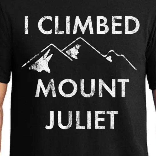 I Climbed Mount Juliet Distressed Funny Pajama Set