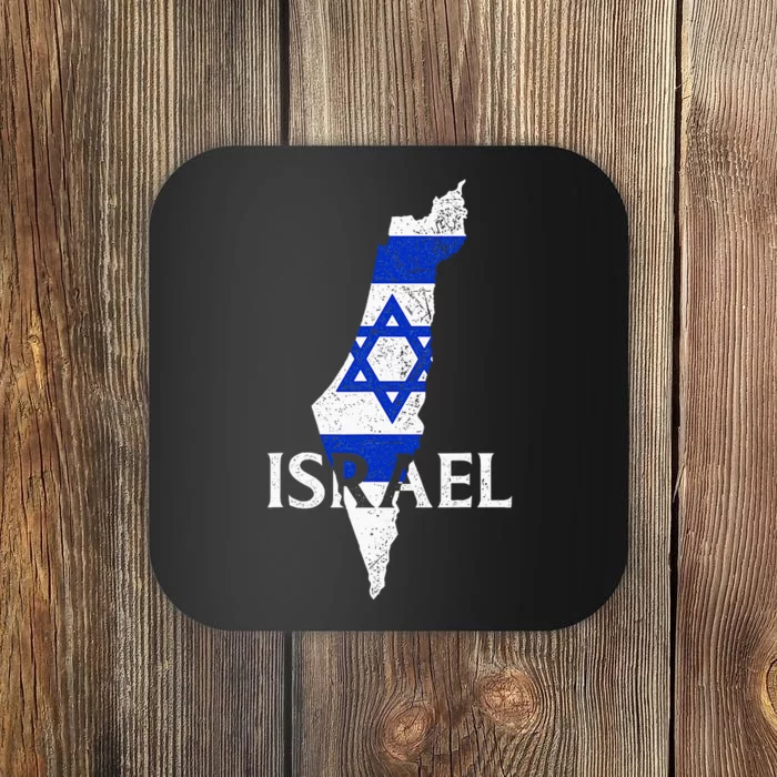 Israel Country Map Flag Proud Israeli Patriotic Coaster