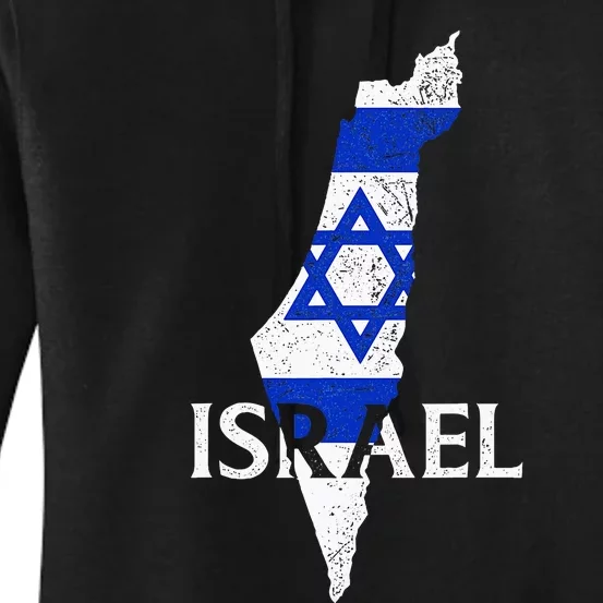 Israel Country Map Flag Proud Israeli Patriotic Women's Pullover Hoodie