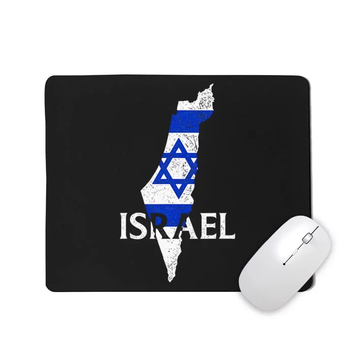 Israel Country Map Flag Proud Israeli Patriotic Mousepad