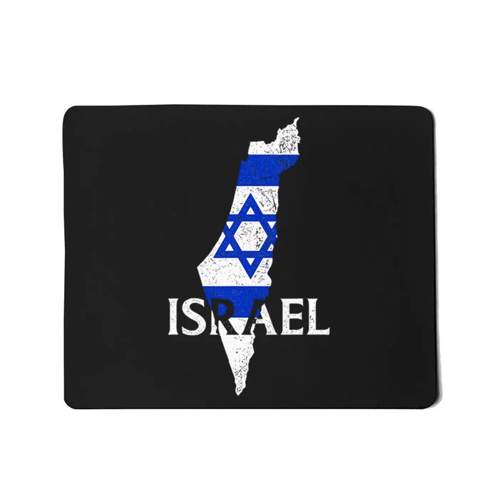 Israel Country Map Flag Proud Israeli Patriotic Mousepad