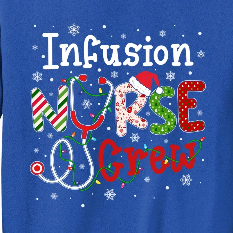 Infusion Christmas Nurse Crew Nursing Christmas Pattern Funny Gift Sweatshirt