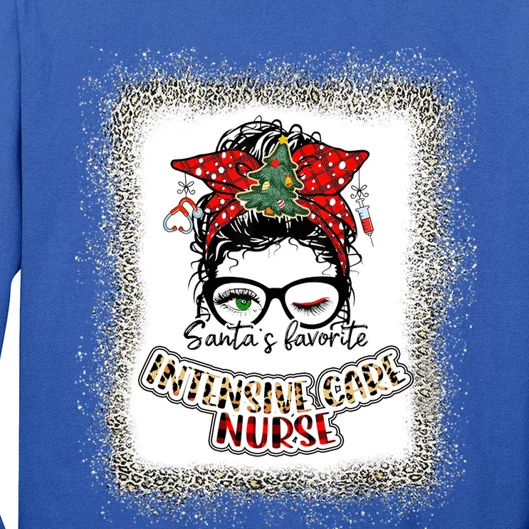 Intensive Care Nurse Bleached Christmas For Intensive Care Gift Long Sleeve Shirt