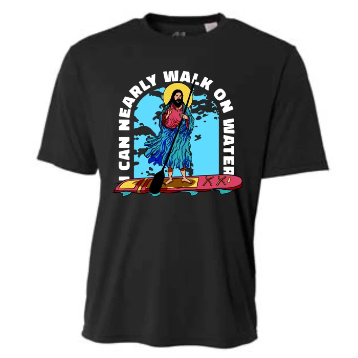 I Can Nearly Walk On Water Jesus Christ Cooling Performance Crew T-Shirt