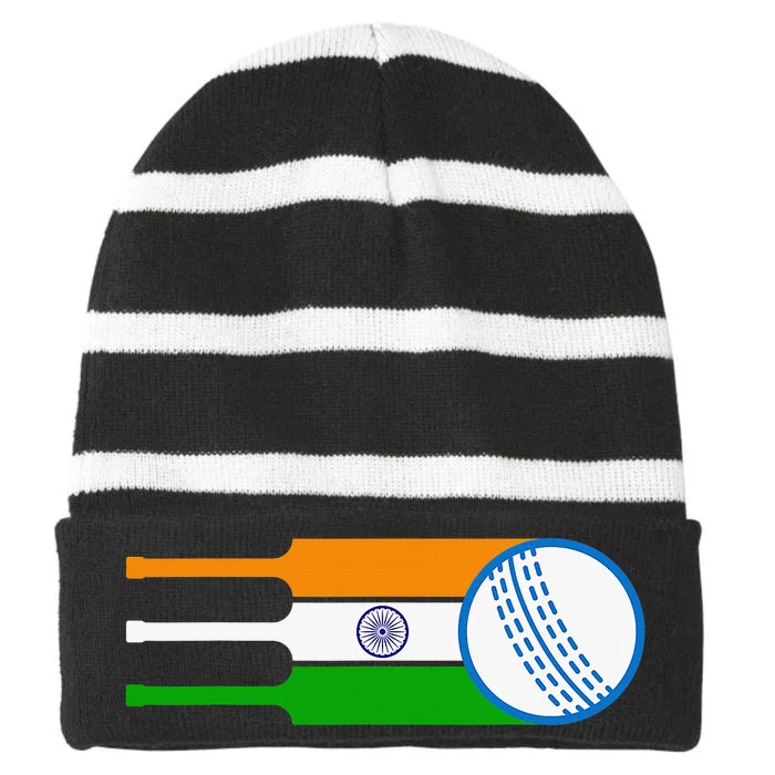 India Cricket National Fans Team Jersey Gift Indian Striped Beanie with Solid Band