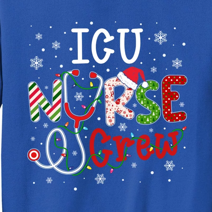 Icu Christmas Nurse Crew Funny Nursing Christmas Pattern Gift Sweatshirt