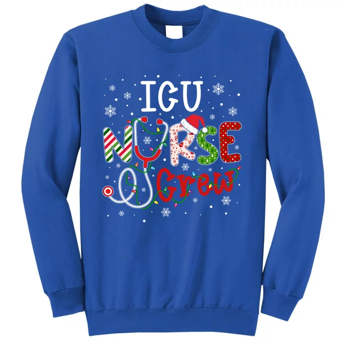 Icu Christmas Nurse Crew Funny Nursing Christmas Pattern Gift Sweatshirt