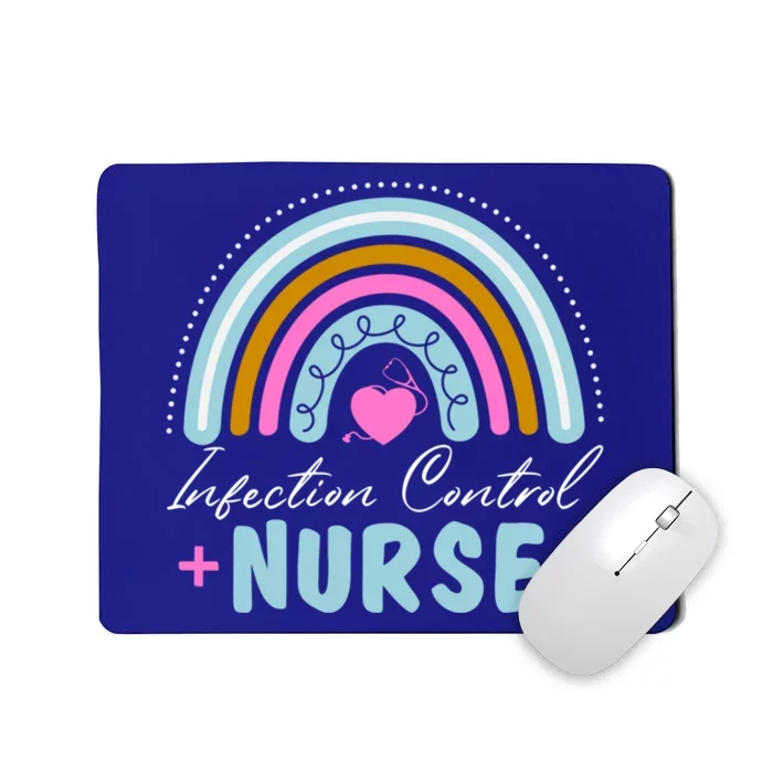 Infection Control Nurse Rainbow Retro Style Meaningful Gift Mousepad