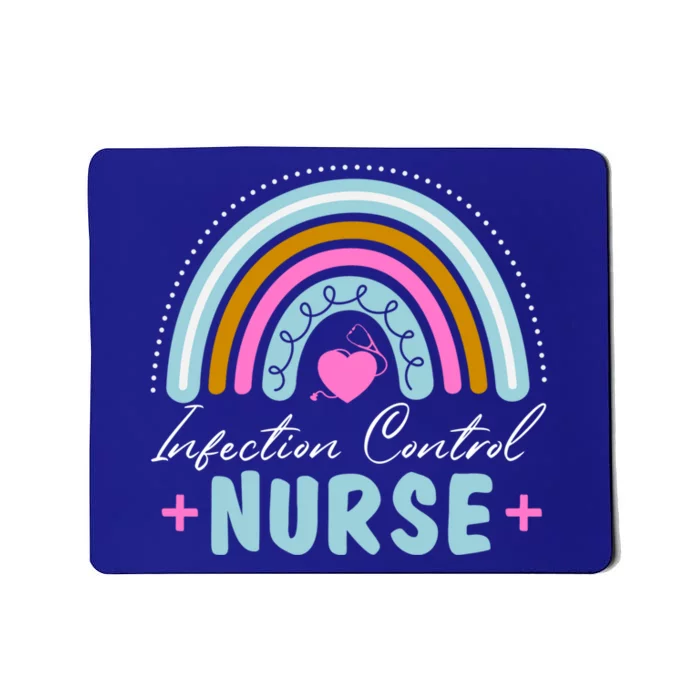 Infection Control Nurse Rainbow Retro Style Meaningful Gift Mousepad