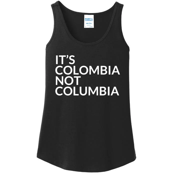 It's Colombia Not Columbia Ladies Essential Tank